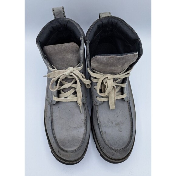 Sorel Boots Men's Size 11 Gray Madson Moc Toe Quarry Waterproof Leather Casual - Picture 3 of 16